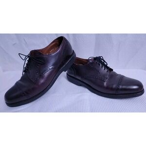 Allen Edmonds Clifton Leather Lace Up Burgundy Oxford Dress Shoes Mens size 9 B
